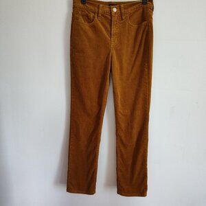 Ladies SZ 26 J Crew Factory Tobacco Straight-Leg Corduroy Pant
